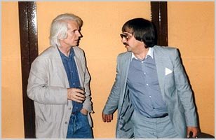 Paul Rusling & Ronan O'rahilly on the dance floor.
